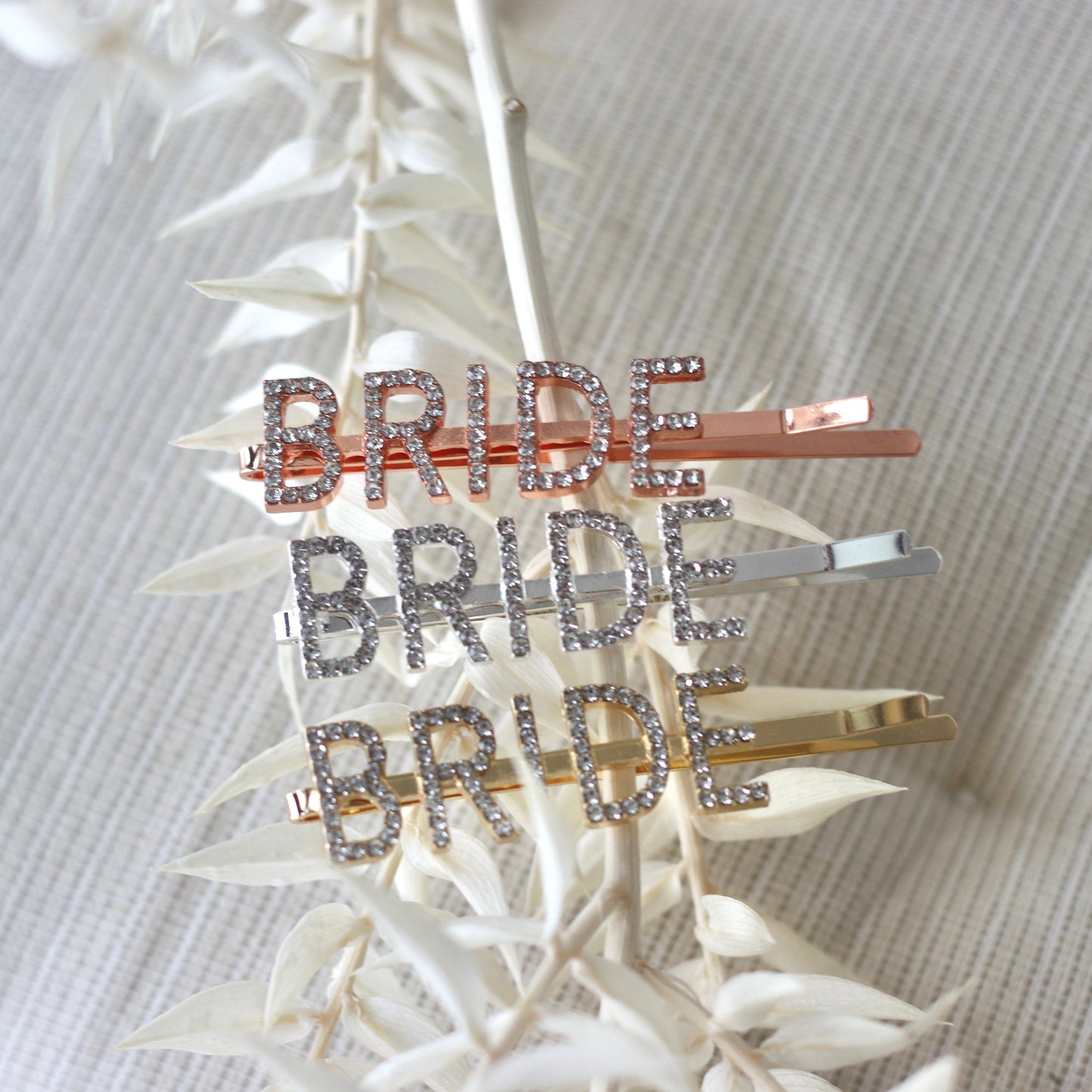 Braut Haar Accessoires Haarspange - Bride Spange in silber, gold oder rosegold - Hochzeit JGA