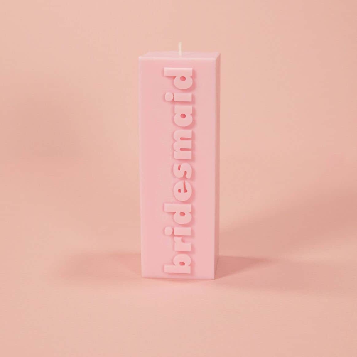 Geschenk für die Brautjungfer - Bridesmaid Kerze Rosa aus Sojawachs - JGA - Team Braut
