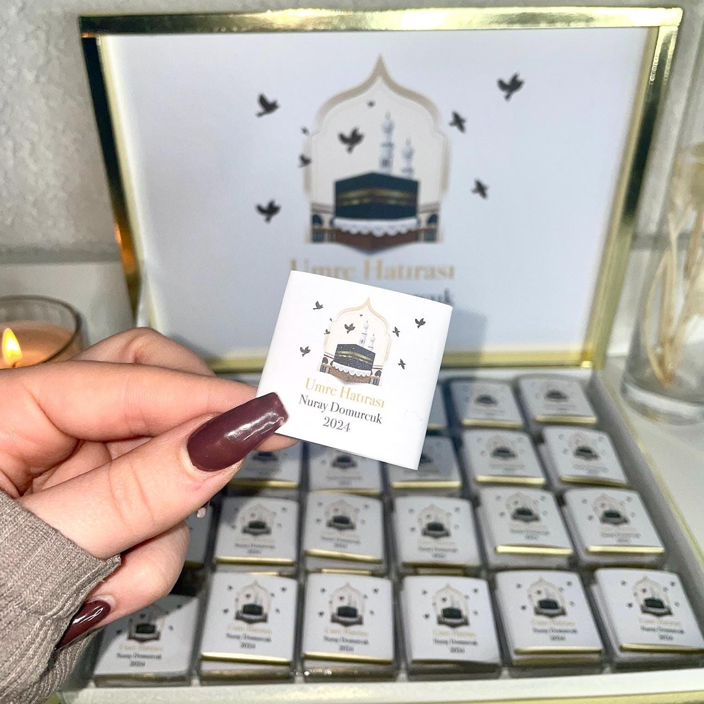 Umre / Umrah Schokobox - Umre Hatirasi - Pilgerfahrt Geschenk - Schokobox Geschenk