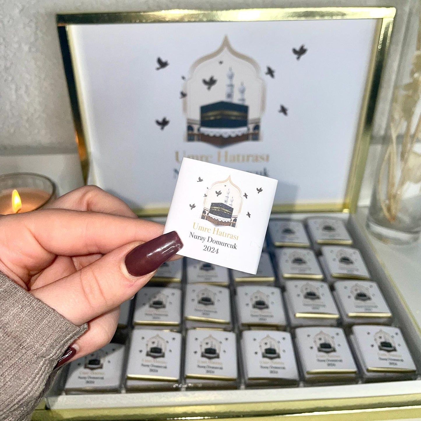 Umre / Umrah Schokobox - Umre Hatirasi - Pilgerfahrt Geschenk - Schokobox Geschenk