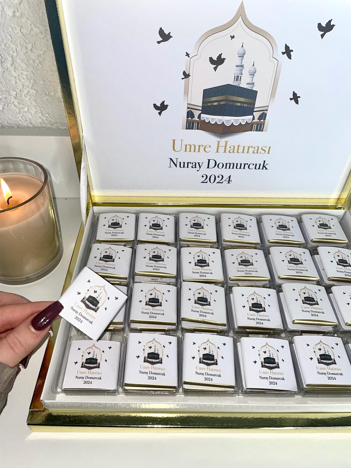 Umre / Umrah Schokobox - Umre Hatirasi - Pilgerfahrt Geschenk - Schokobox Geschenk