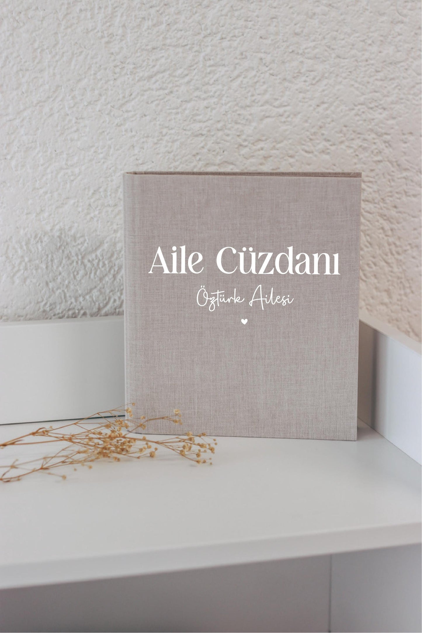 Aile Cüzdani weiß - Stammbuch auf türkisch