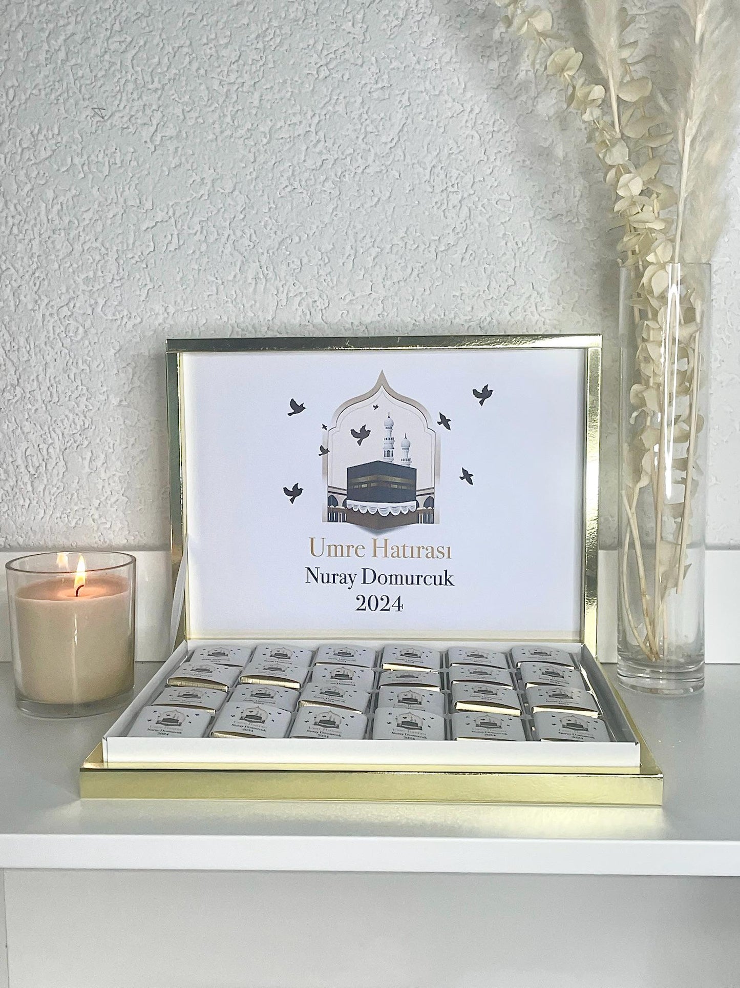 Umre / Umrah Schokobox - Umre Hatirasi - Pilgerfahrt Geschenk - Schokobox Geschenk