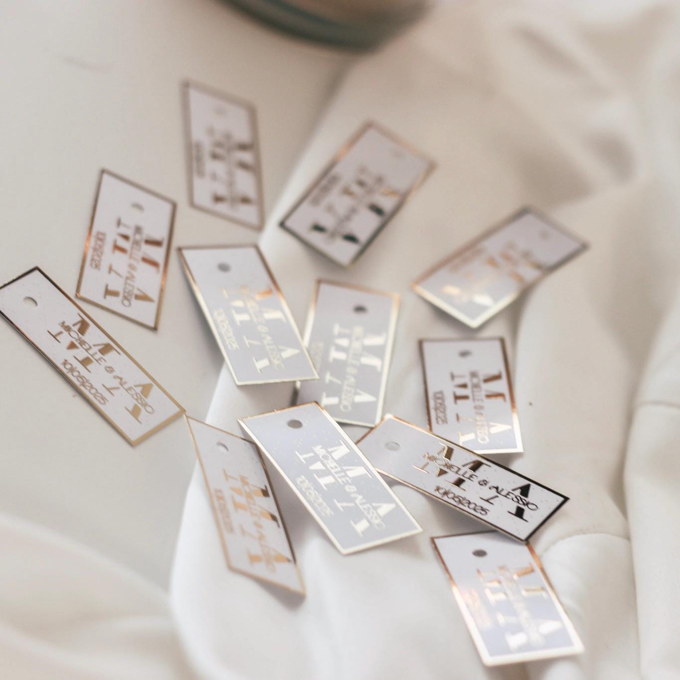 Personalisierte Etiketten für Gastgeschenke mit metallic Veredelung in gold oder silber, Hochzeit, Taufe, Geburtstag, Sözümüz Söz, Verlobung