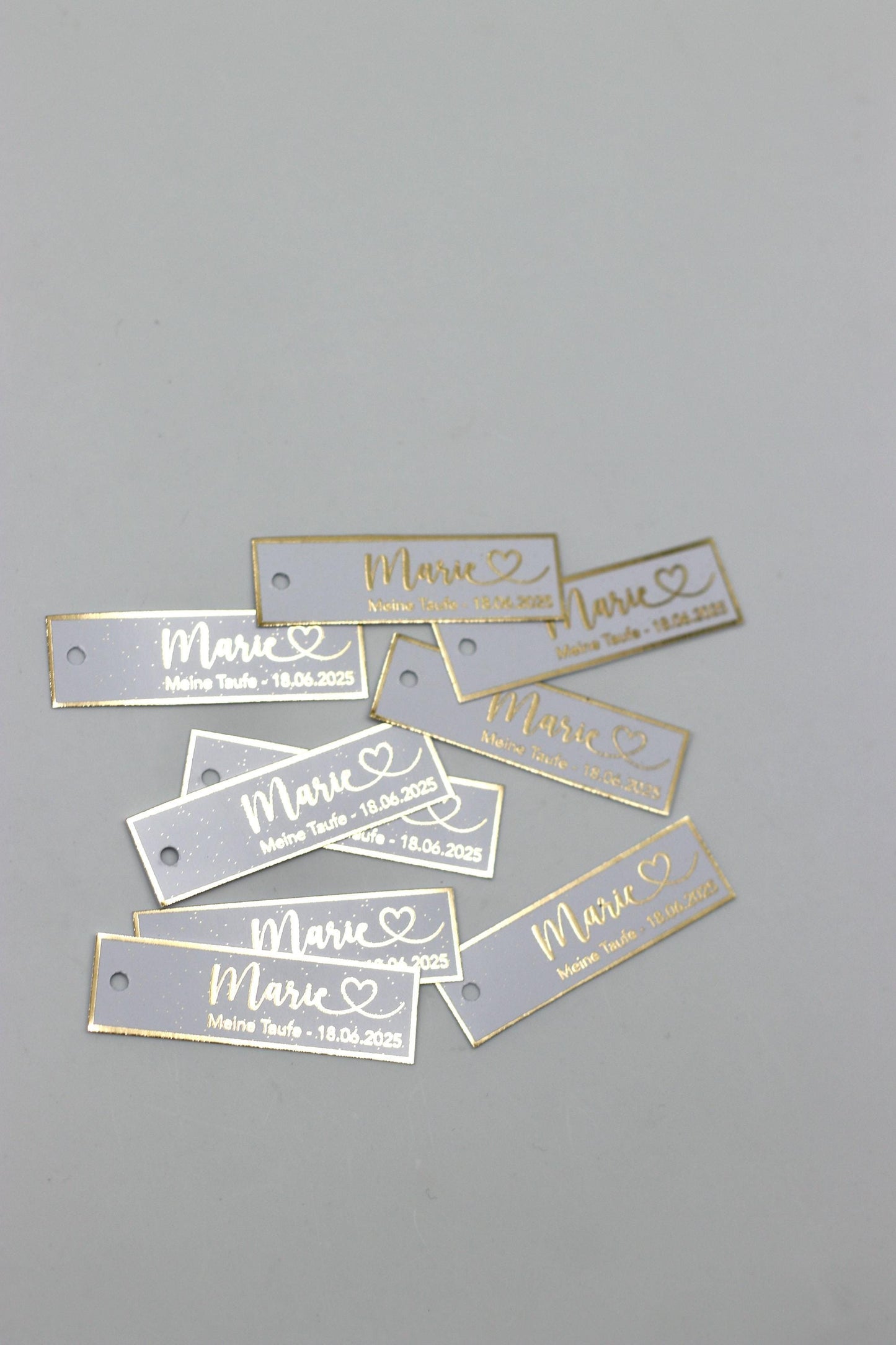 Personalisierte Etiketten Taufe, Kommunion, Mevlüt, Sünnet, Personalisiert mit dem Namen & Datum, Metallic Effekt gold, silber o schwarz
