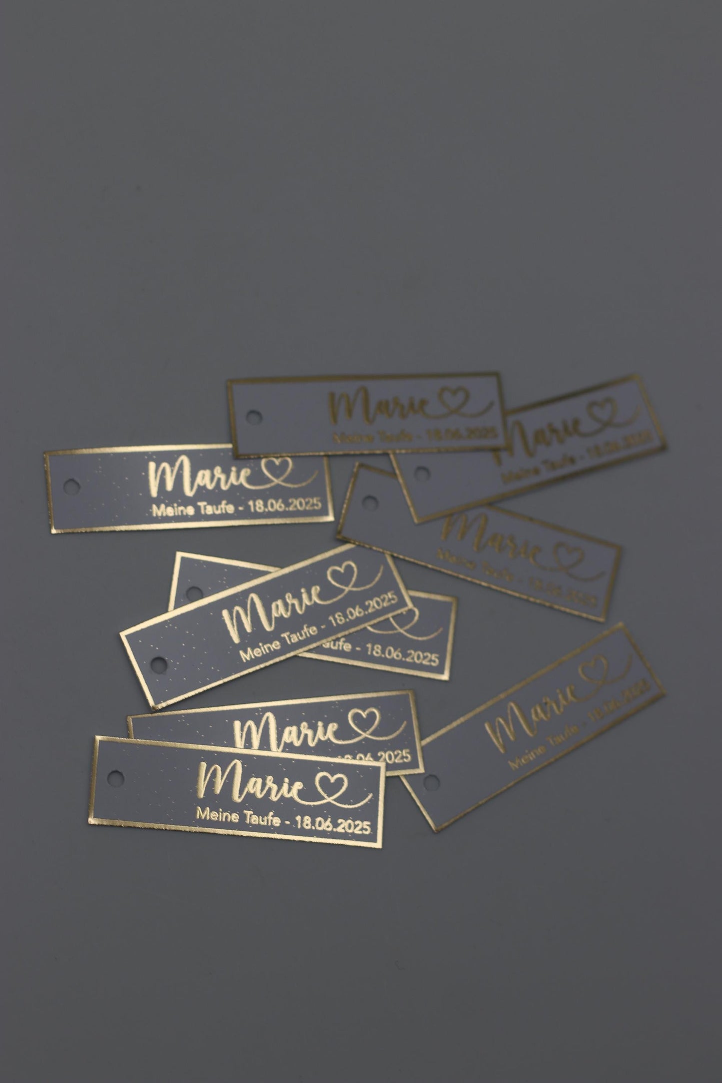 Personalisierte Etiketten Taufe, Kommunion, Mevlüt, Sünnet, Personalisiert mit dem Namen & Datum, Metallic Effekt gold, silber o schwarz