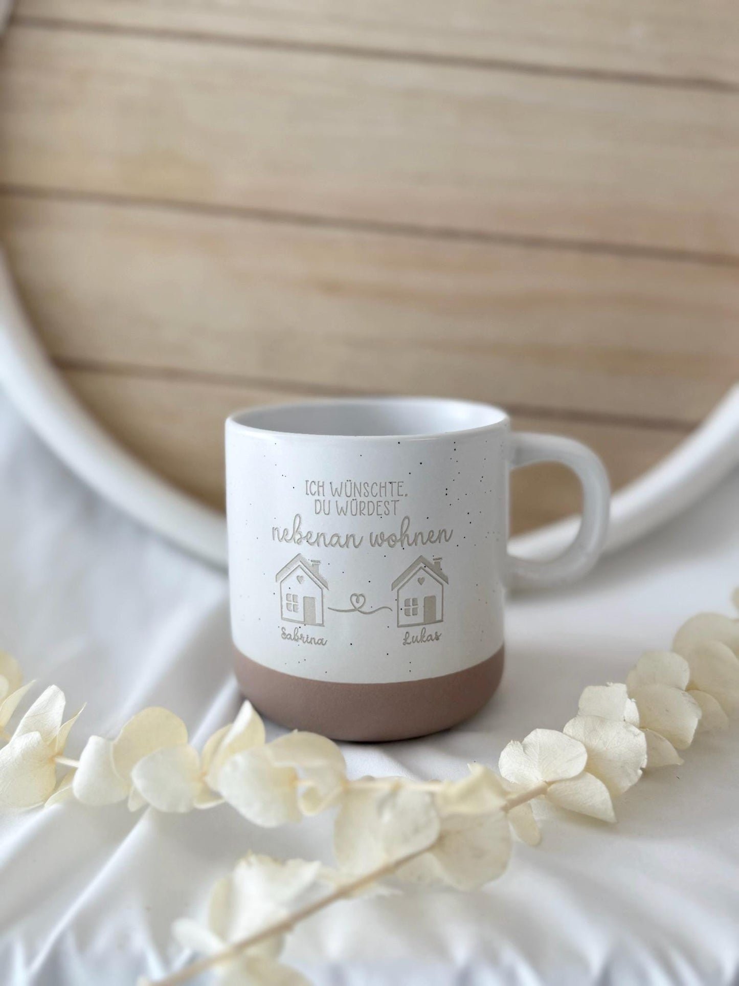 Ich wünschte du würdest nebenan wohnen Tasse – Freundschaft Geschenk – Beste Freundin Geschenk – Personalisierte Tasse mit Namen