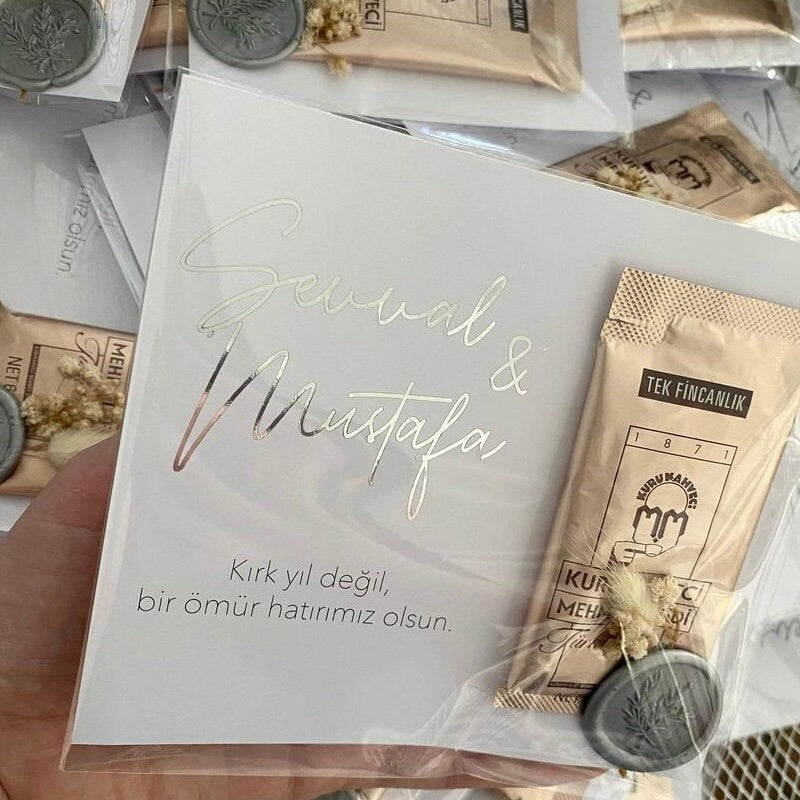 Mokka Karten - Gastgeschenke Hochzeit Verlobung Sözümüz söz - Isteme