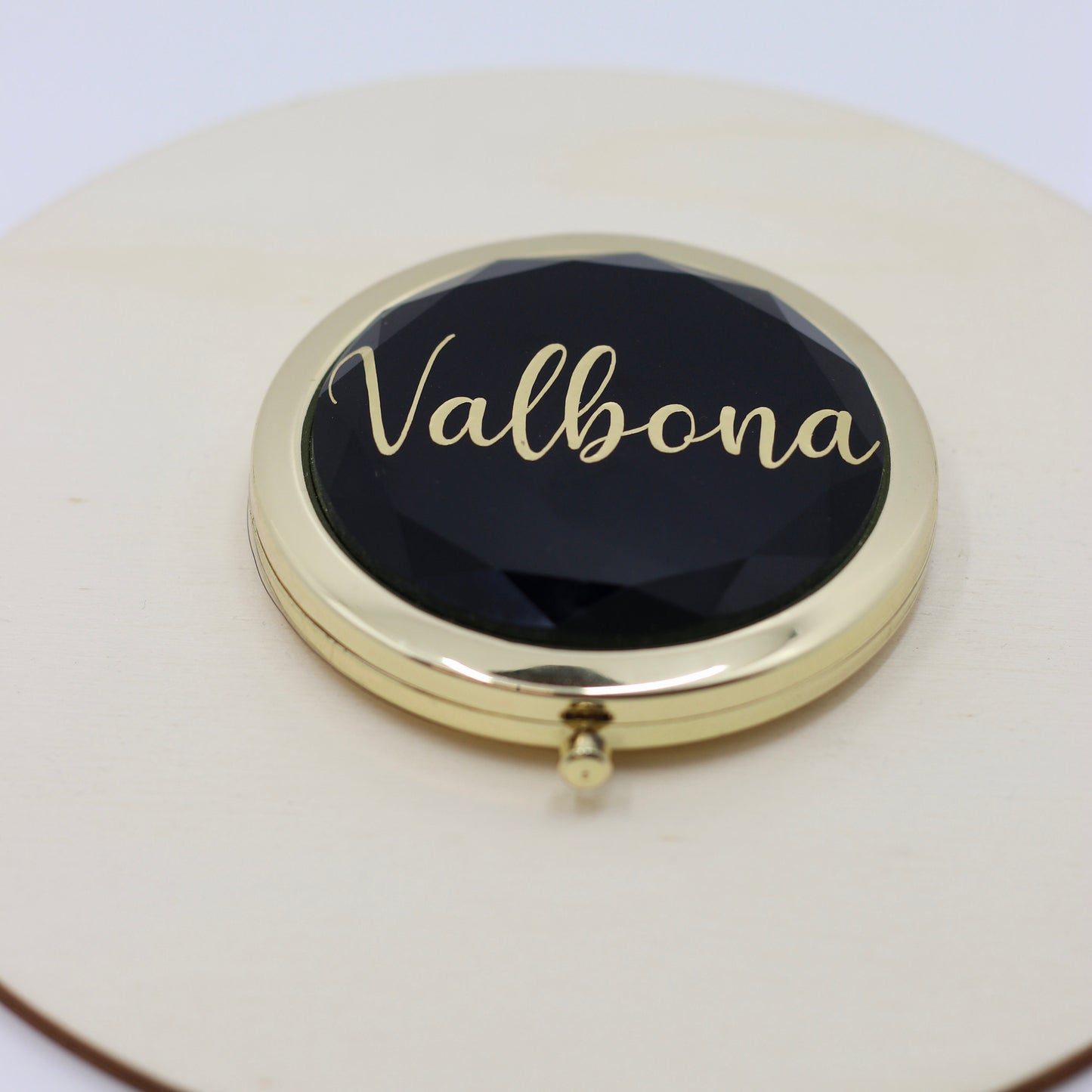 Kosmetikspiegel personalisiert - Geschenkidee - Brautjungfer Trauzeugin Mama Beste Freundin - Rosegold - Gold