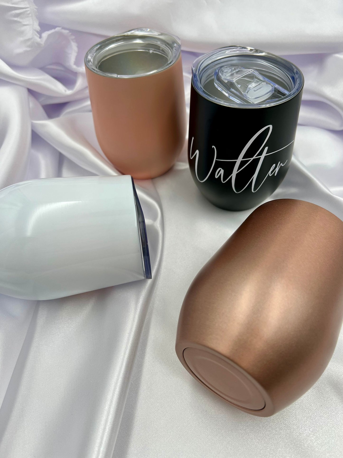 Thermobecher Sektglas - JGA - personalisiert - Brautjungfer - Trauzeugin - Geschenkidee - Edelstahl - Mit Deckel - Weinbecher - Weihnachten