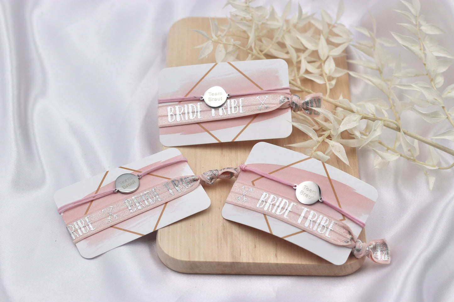 JGA Team Bride Armband - auch im Set erhältlich - Bride Tribe - Tram Braut - Trauzeugin Brautjungfer Sagdic