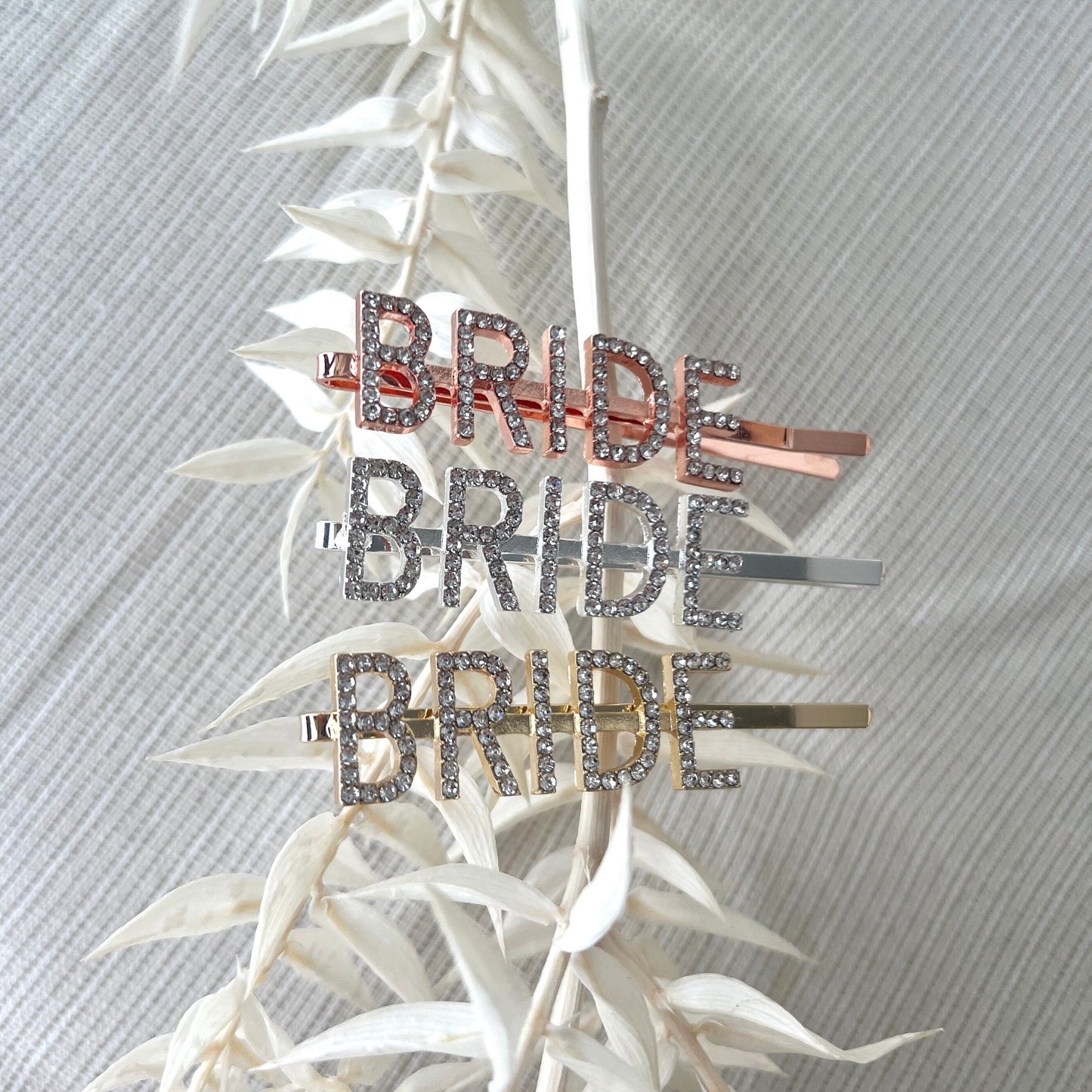 Braut Haar Accessoires Haarspange - Bride Spange in silber, gold oder rosegold - Hochzeit JGA