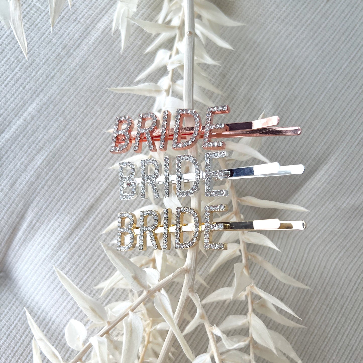 Braut Haar Accessoires Haarspange - Bride Spange in silber, gold oder rosegold - Hochzeit JGA