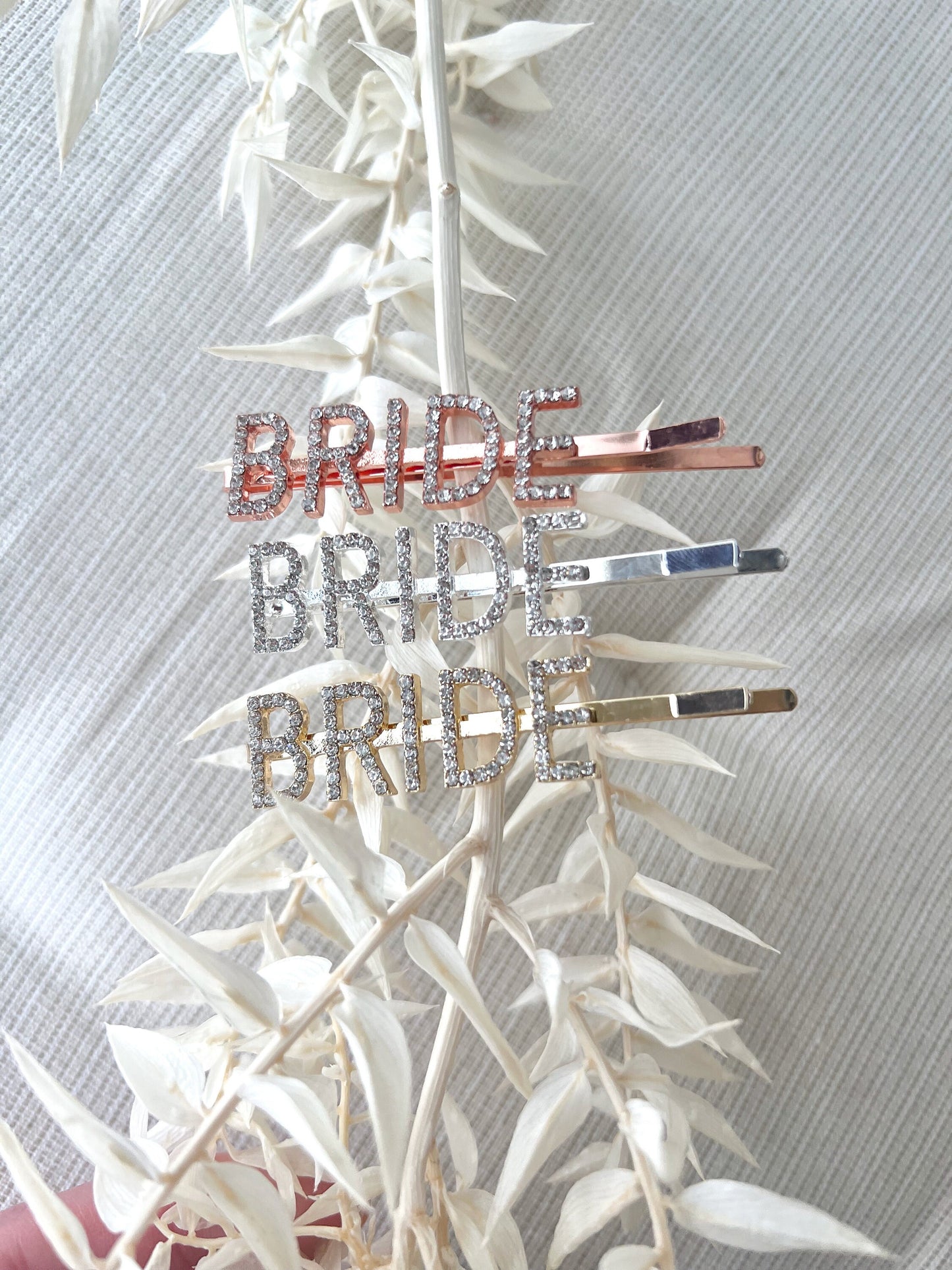 Braut Haar Accessoires Haarspange - Bride Spange in silber, gold oder rosegold - Hochzeit JGA