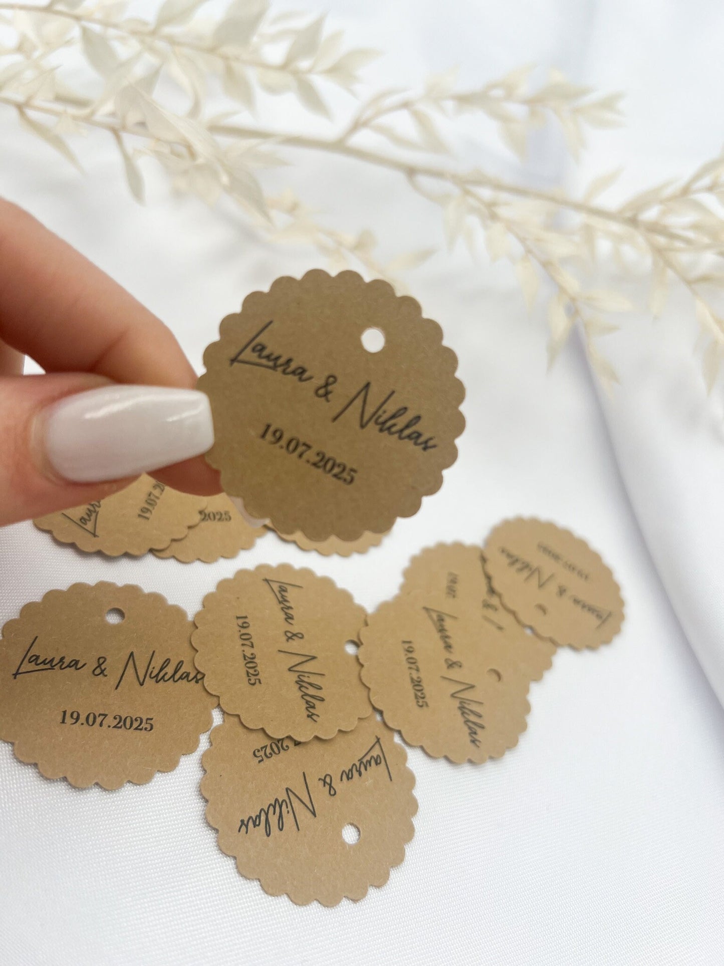 Personalisierte Etiketten für Gastgeschenke, Hochzeit, Taufe, Geburtstag, Sözümüz Söz, Verlobung