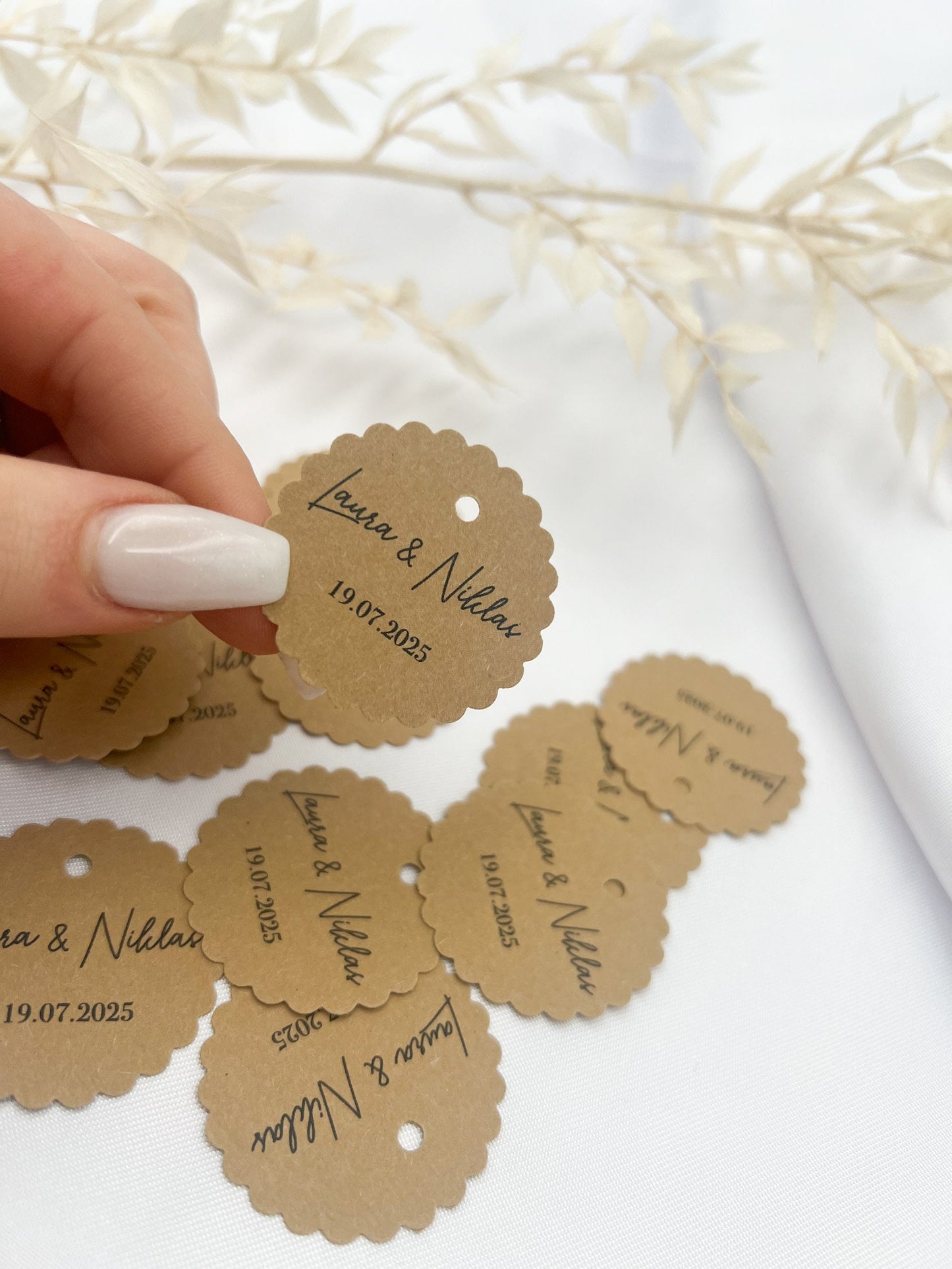 Personalisierte Etiketten für Gastgeschenke, Hochzeit, Taufe, Geburtstag, Sözümüz Söz, Verlobung