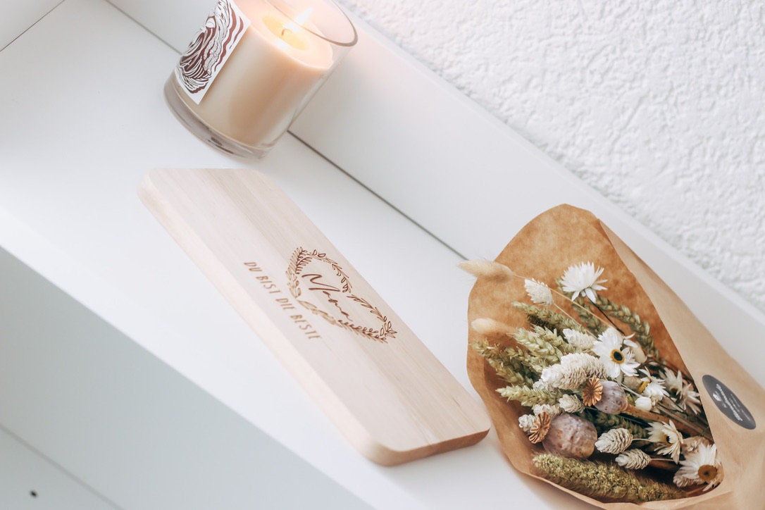 Frühstücksbrett Mama - Vesperbrett Mutter - Muttertag Geschenk personalisiert - Mama du bist die beste