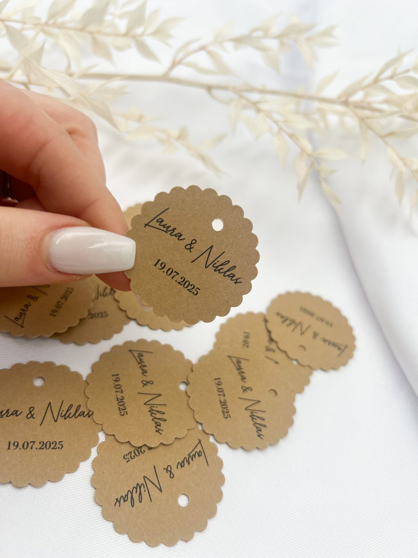Personalisierte Etiketten für Gastgeschenke, Hochzeit, Taufe, Geburtstag, Sözümüz Söz, Verlobung