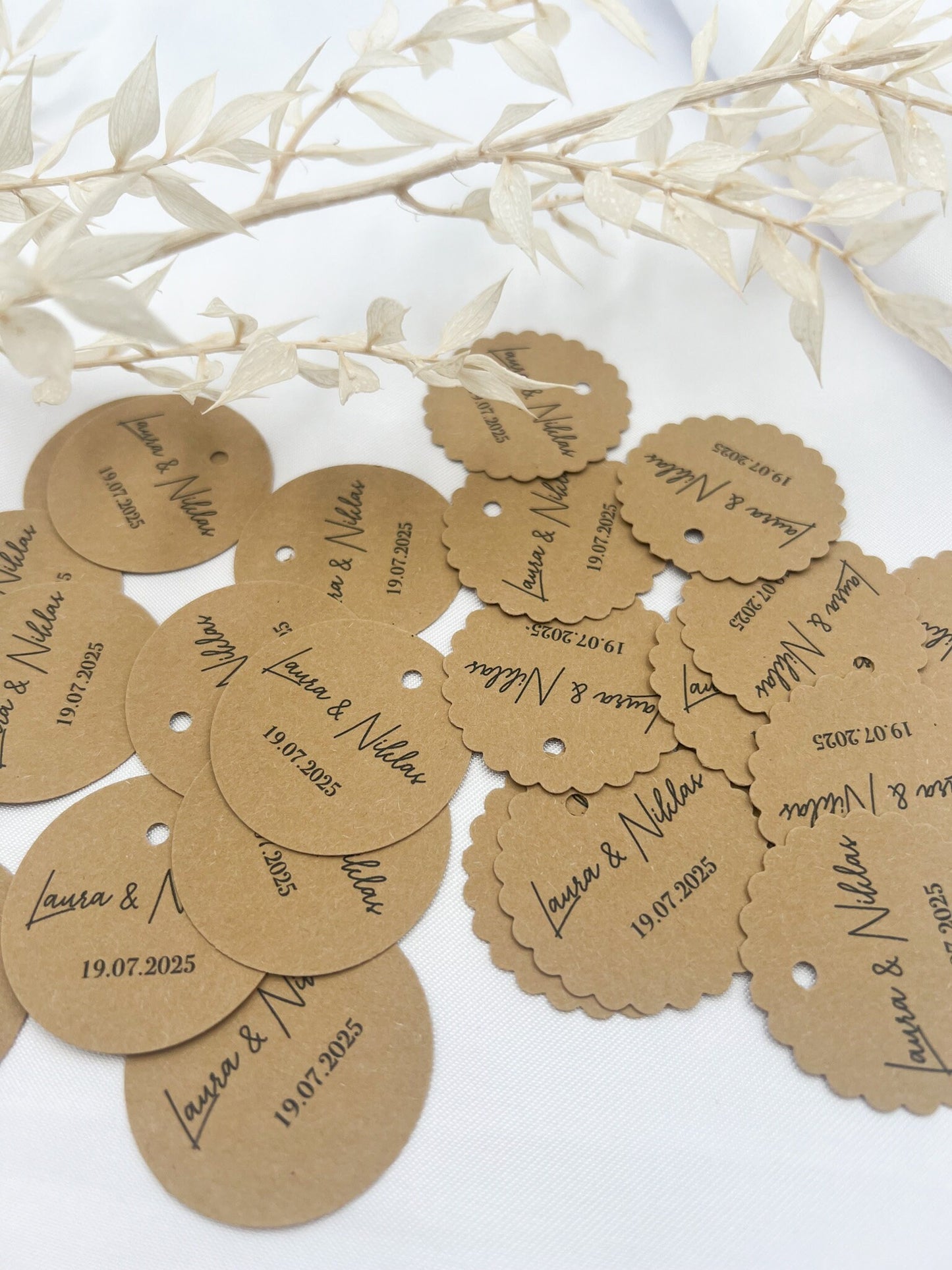 Personalisierte Etiketten für Gastgeschenke, Hochzeit, Taufe, Geburtstag, Sözümüz Söz, Verlobung