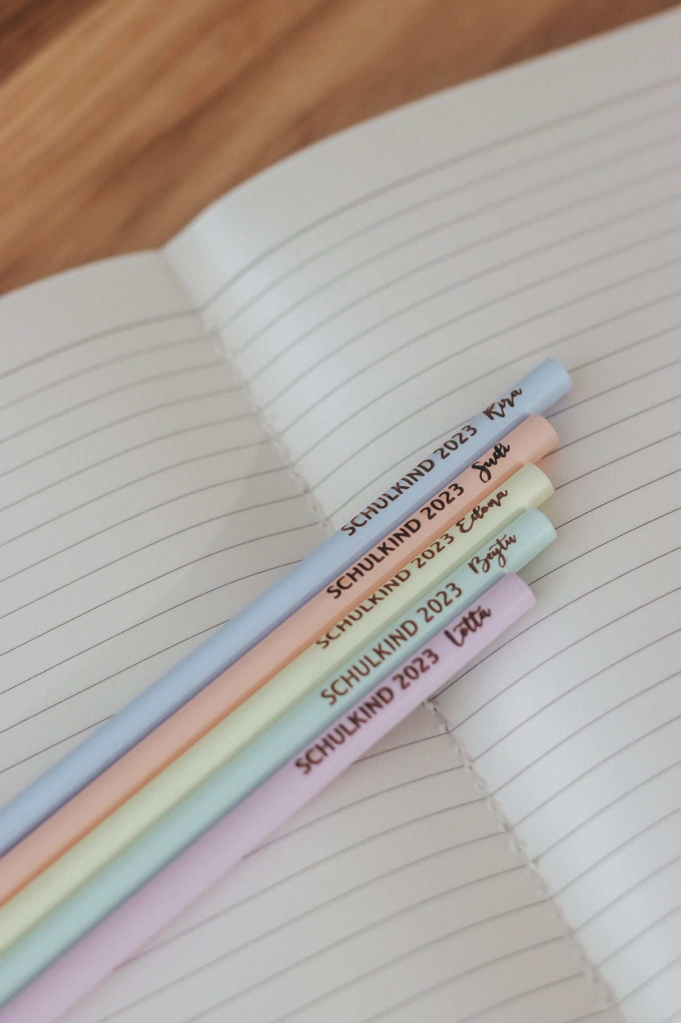 Schulkind Bleistift mit Namen