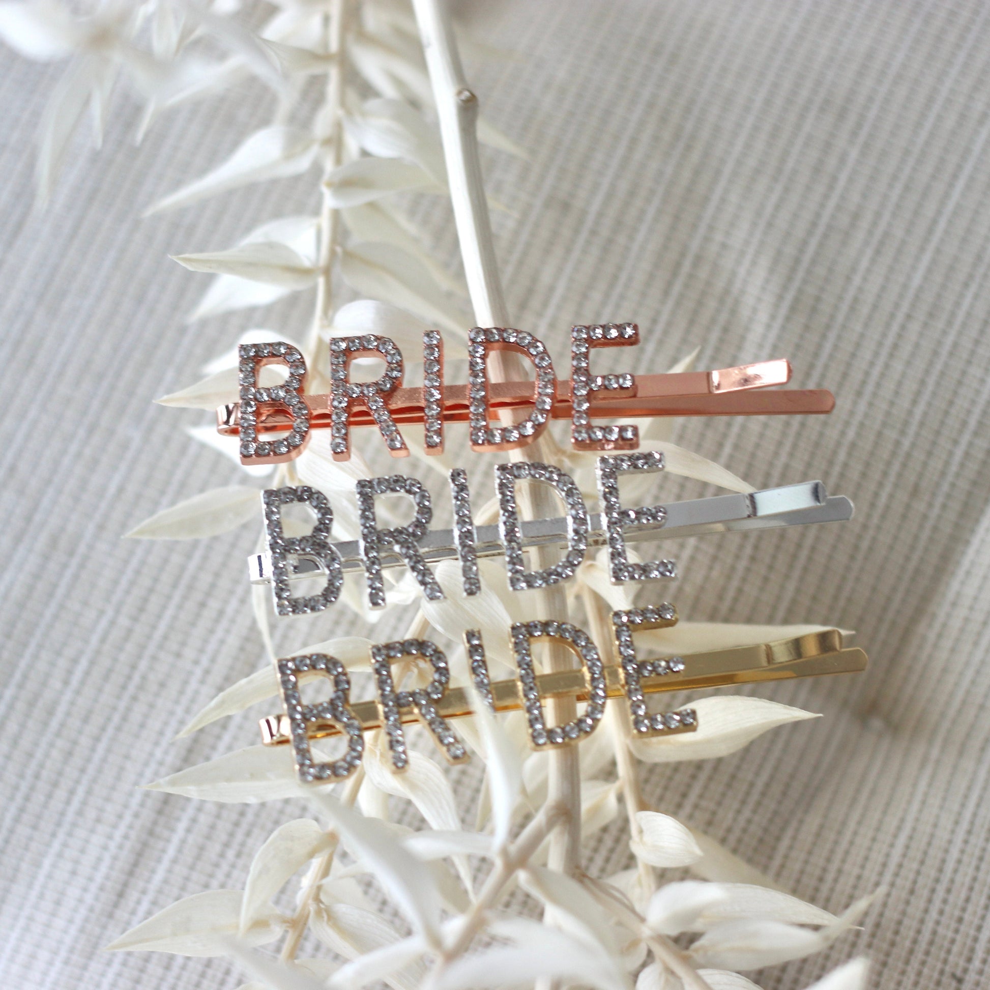 Braut Haar Accessoires Haarspange - Bride Spange in silber, gold oder rosegold - Hochzeit JGA