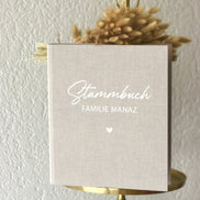 Stammbuch A4 mit Leinen cover und weißer Schrift