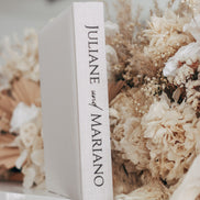 Gästebuch Hochzeit mit Leinen cover personalisiert - auch im SET mit Stammbuch erhältlich