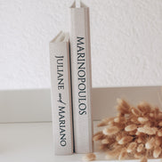 Gästebuch Hochzeit mit Leinen cover personalisiert - auch im SET mit Stammbuch erhältlich
