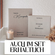 Gästebuch Hochzeit mit Leinen cover personalisiert - auch im SET mit Stammbuch erhältlich
