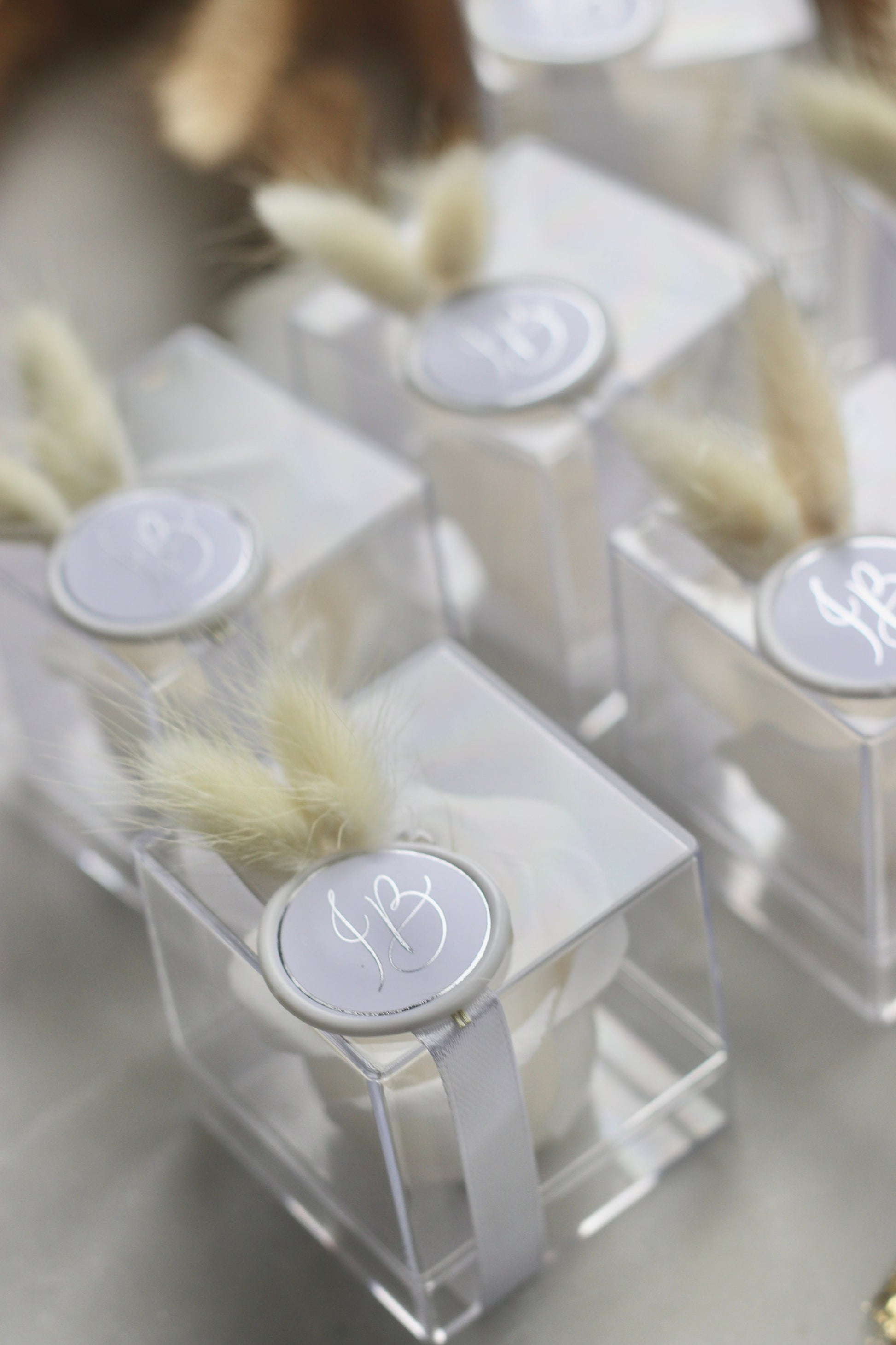 Gastgeschenk Hochzeit mit personalisiertem Wachssiegel - Rosenbox Rosenseife - Guest favor - Wedding favour