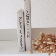 Gästebuch Hochzeit mit Leinen cover personalisiert - auch im SET mit Stammbuch erhältlich