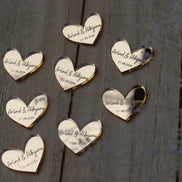 Acryl Plättchen Gold oder Silber mit Gravur für Gastgeschenke & Einladungskarten / Hochzeit Verlobung Söz Gastgeschenk - Streudeko