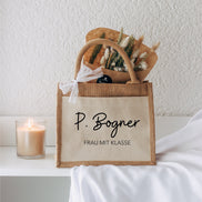 Geschenk Lehrerin - Abschiedsgeschenk, personalisierte Tasche - Frau mit Klasse