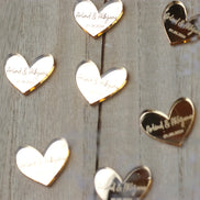 Acryl Plättchen Gold oder Silber mit Gravur für Gastgeschenke & Einladungskarten / Hochzeit Verlobung Söz Gastgeschenk - Streudeko