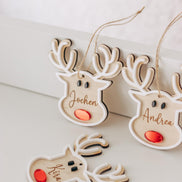 Christbaum Anhänger - Weihnachtsbaumdeko - Dekoration Weihnachten - Personalisierte Holzanhänger - Ornamente - Mitarbeiter Geschenk