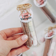 Gastgeschenk Weihnachten - Warme Wintergrüße Kakao & Marshmallows - Mitarbeiter Geschenk, Wichtelgeschenk, Geschenk unter Kollegen