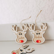 Christbaum Anhänger - Weihnachtsbaumdeko - Dekoration Weihnachten - Personalisierte Holzanhänger - Ornamente - Mitarbeiter Geschenk