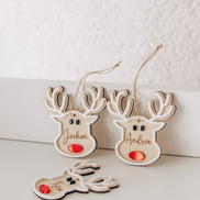 Christbaum Anhänger - Weihnachtsbaumdeko - Dekoration Weihnachten - Personalisierte Holzanhänger - Ornamente - Mitarbeiter Geschenk