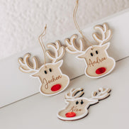 Christbaum Anhänger - Weihnachtsbaumdeko - Dekoration Weihnachten - Personalisierte Holzanhänger - Ornamente - Mitarbeiter Geschenk