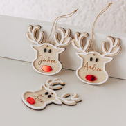 Christbaum Anhänger - Weihnachtsbaumdeko - Dekoration Weihnachten - Personalisierte Holzanhänger - Ornamente - Mitarbeiter Geschenk