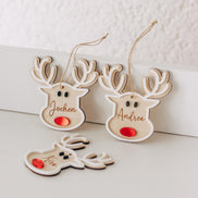Christbaum Anhänger - Weihnachtsbaumdeko - Dekoration Weihnachten - Personalisierte Holzanhänger - Ornamente - Mitarbeiter Geschenk