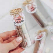Gastgeschenk Weihnachten - Warme Wintergrüße Kakao & Marshmallows - Mitarbeiter Geschenk, Wichtelgeschenk, Geschenk unter Kollegen
