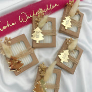 Gastgeschenk Weihnachten - Weihnachtsseife - Gravierter Acryl Baum in Gold - Migebsel, Gedeckter Tisch, Tischdeko, Mitarbeiter Geschenk