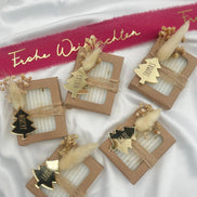 Gastgeschenk Weihnachten - Weihnachtsseife - Gravierter Acryl Baum in Gold - Migebsel, Gedeckter Tisch, Tischdeko, Mitarbeiter Geschenk