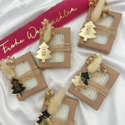 Gastgeschenk Weihnachten - Weihnachtsseife - Gravierter Acryl Baum in Gold - Migebsel, Gedeckter Tisch, Tischdeko, Mitarbeiter Geschenk