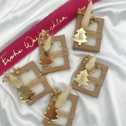 Gastgeschenk Weihnachten - Weihnachtsseife - Gravierter Acryl Baum in Gold - Migebsel, Gedeckter Tisch, Tischdeko, Mitarbeiter Geschenk