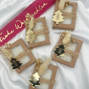 Gastgeschenk Weihnachten - Weihnachtsseife - Gravierter Acryl Baum in Gold - Migebsel, Gedeckter Tisch, Tischdeko, Mitarbeiter Geschenk
