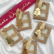 Gastgeschenk Weihnachten - Weihnachtsseife - Gravierter Acryl Baum in Gold - Migebsel, Gedeckter Tisch, Tischdeko, Mitarbeiter Geschenk