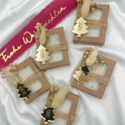 Gastgeschenk Weihnachten - Weihnachtsseife - Gravierter Acryl Baum in Gold - Migebsel, Gedeckter Tisch, Tischdeko, Mitarbeiter Geschenk