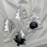 Weihnachten Platzkarte (auch mit Loch möglich) für den gedeckten Tisch oder auch als Deko für vorhandene Geschenke, 6,5 cm Gold oder silber